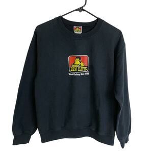Ben Davis Sweatshirt Mens Small Black Graphic Pullover Crew Gorilla Workwear *